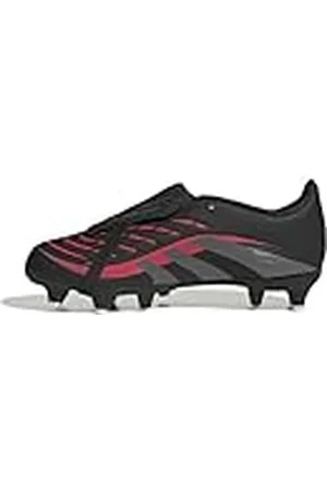 adidas Uniseks-Kind PREDATOR LEAGUE FOLD-OVER TONGUE Soft Ground Football boots Kids, Core Black/Grey Four/Lucid Red, 34 EU