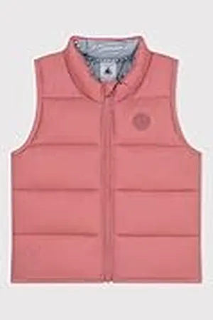 Petit Bateau Mouwloos donsjack voor babymeisjes, , 12 Maanden