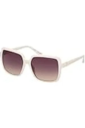 Guess GU0015721B57 Witte Plastic Vierkante Volledige Rand Vrouwen UV-bescherming Zonnebril, , 57