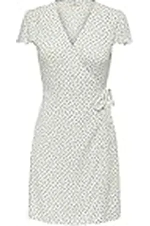 JDY Sezen Life S/S Wrap Dress WVN Dia, , L