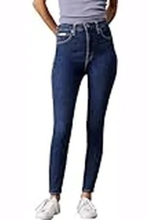 Calvin Klein CK JEANS Dames HIGH RISE SUPER SKINNY ENKLE J20J225145, , 26W, , 26W