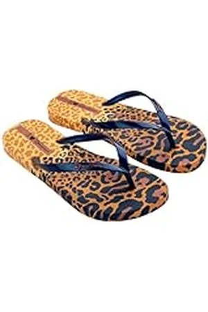 Ipanema Dames Animal Print VI FEM Flipflop, Yellow/Pearly Blue, 38 EU, , 38 EU
