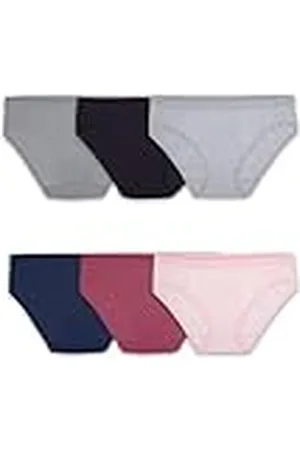 Fruit Of The Loom No Show naadloos ondergoed voor dames, geweldige stretch en geen pantylijnen, verkrijgbaar in grote maten, Bikini - 6 Pack - Kleuren kunnen variëren, 9