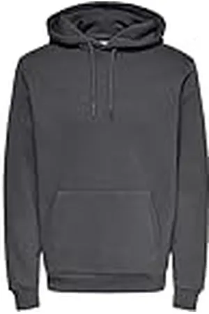 Only & Sons Heren O&S Zachte Kap Hoodie Basis Sweater Jumper ONSCERES, Colour:Grey, Size:M