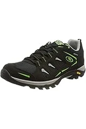 BRUTTING Mount Frakes Low Uniseks Trail-hardloopschoenen, Zwart/grijs/limoen, 37 EU