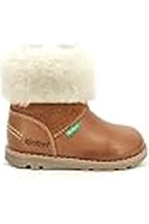 Kickers Nonofur Mary Jane Flat voor babymeisjes, Camel Brillant, 1 UK Child
