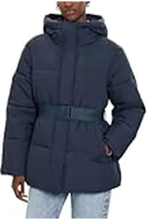 Calvin Klein Jeans Dames LOGO RIEM KORTE PUFFER J20J224107, Puffer Jacket, Blauw, XL, , XL