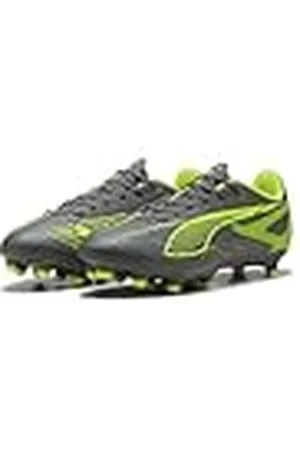 PUMA Unisex Ultra 5 Play FG voetbalschoen, mat verouderd zilver-geel alarm verouderd zilver, 12 UK, Matte Aged Silver Yellow Alert Aged Silver, 47 EU
