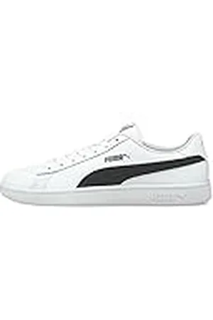 PUMA Unisex Smash v2 L Sneakers, White- Black, 44 EU