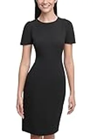 Calvin Klein Scuba crêpe schede-jurk met naden voor dames, , 34