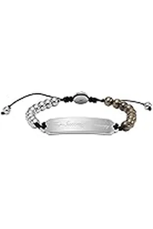 Diesel Kralenarmband voor Heren, Zilver en Goud Pyriet, DX1403931