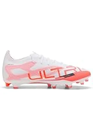 PUMA Unisex Ultra 5 PRO FG/AG voetbalschoen, wit zwart-gloeiend rood, 8 UK, Wit Zwart Gloeiend Rood, 42 EU
