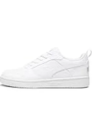 PUMA Unisex Rebound V6 Low Sneaker, Wit Koel Licht Grijs, 45 EU