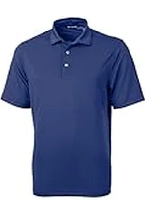 Cutter & Buck Heren Virtue Eco Pique gerecycled poloshirt met korte mouwen, tourblauw, XXXL