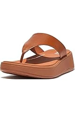 FitFlop F-Mode lederen platte teenslippers voor dames, , 40 EU