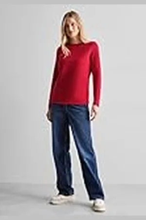 CECIL Structuurshirt met tekst, Granita Red, L