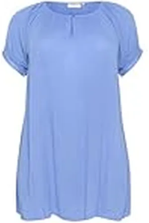 Kaffe Plus-size dames tuniek korte mouwen ronde hals relaxed fit dames, , 44