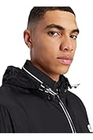Armani Exchange Heren Packable, Hidden Hoodie, Two Zip Pockets On Front, Rubber Patch Logo Windjack, , L