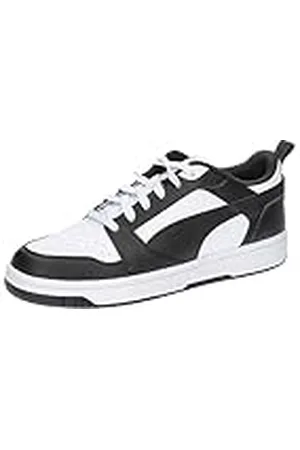 PUMA Unisex Rebound V6 Low Sneaker, Wit Zwart Wit, 44.5 EU