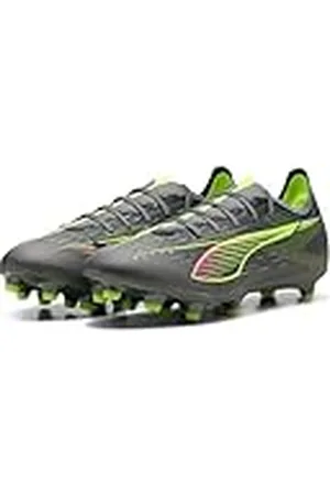 PUMA Unisex Ultra 5 Match FG voetbalschoen, mat verouderd zilver-geel alarm verouderd zilver, 9.5 UK, Matte Aged Silver Yellow Alert Aged Silver, 44 EU