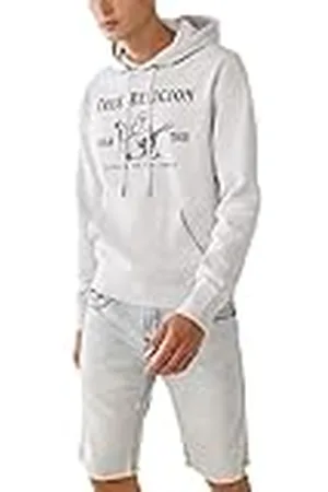 True Religion Metallic Boeddha Fleece Hoody Sweatshirt met capuchon voor heren, , XL