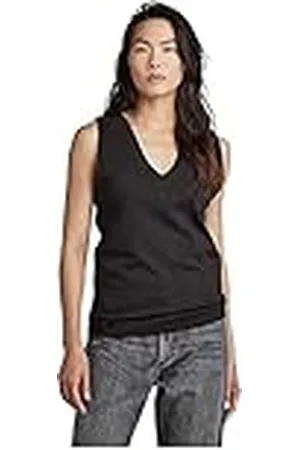 G-Star Raw damestop met V-hals en naaien, , XXS