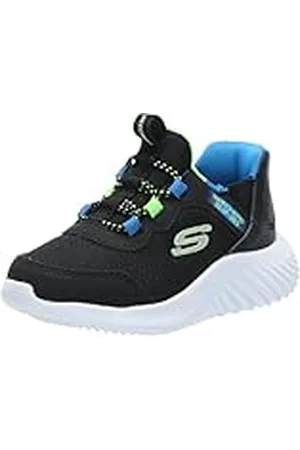 Skechers Bounder Brisk-Burst, sneakers, zwart/limoen, 32 EU, Zwarte Kalk, 32 EU