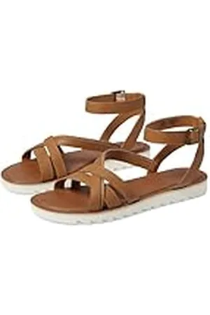 TOMS Rory platte sandaal voor dames, bruin leer/suède, 36 EU, , 35.5 EU