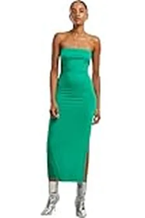 Urban classics Damesjurk, bandeau, midi-jurk, strapless bandeaujurk, midi-lengte, maten XS - 5XL, , 4XL