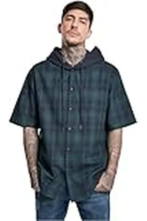 Urban classics Heren Hooded Short Sleeve Hooded T-Shirt, , M