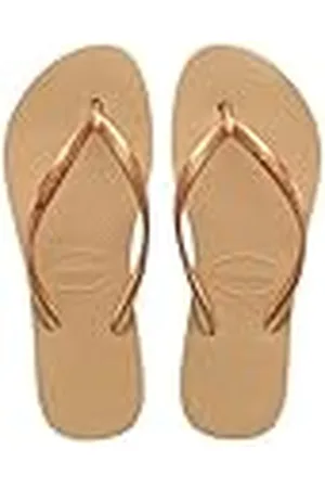 Havaianas Dames, Slim Flatform, Slippers, Goudkleurig, 6/7 UK