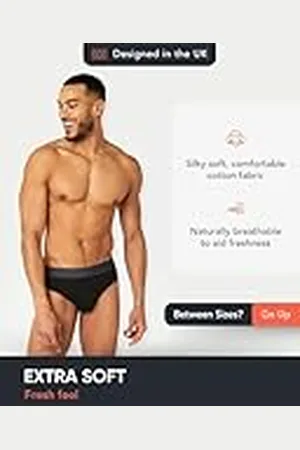FM London 7-pack Essentials herenslips - Tagless, katoenrijk, moderne herenonderbroek met anti-rol elastische tailleband, , 3XL, , 3XL