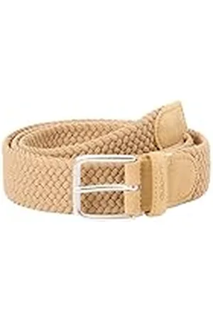GANT Elastische gevlochten riem voor heren, karamel beige, standaard, , one size
