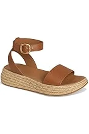 FitFlop Vrouwen F-Mode Espadrille lederen platte A/riem sandalen, , 36 UK, , 39 EU