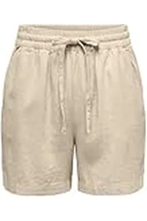 JDY Dames say Hw Linen String WVN Noos Shorts, , XL
