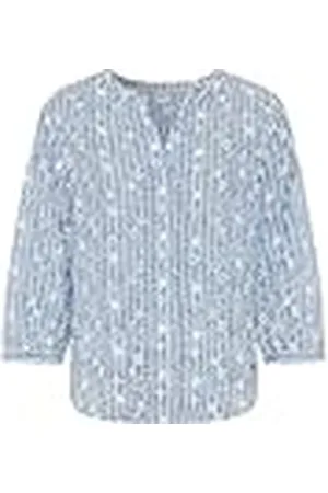 Brax Style Velia gestreepte blouse van katoen met borduurwerk, , 42