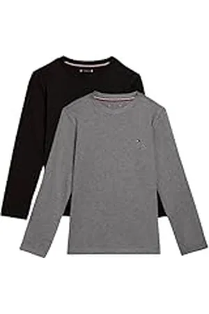 Tommy Hilfiger Jongens Set van 2 T-shirts met lange mouwen, katoen, , 4-5 jaar