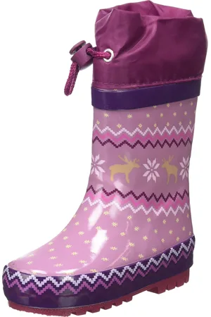 Playshoes Unisex Noorse warme voering rubberen laarzen voor kinderen, , 24 EU