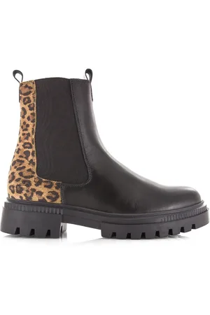 Bullboxer Chelsea boot met panterprint Leer Dames