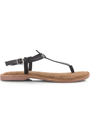 Lazamani T-strap leren teensandalen Leer Dames