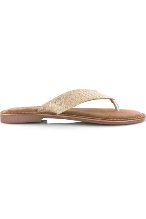 Lazamani Geweven slippers met lichte g Leer Dames