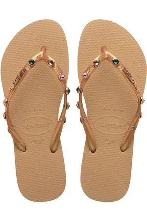 Havaianas Slim Luxury Gold | Swarovski Rubber Dames