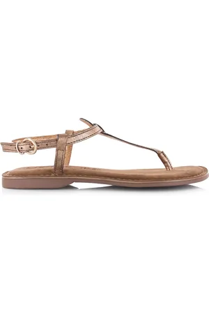 Lazamani Ladies shiny sandals Leer Dames