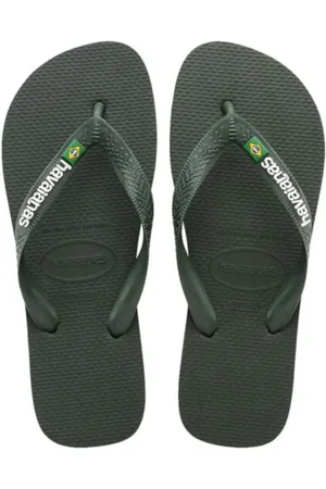 Havaianas Brasil Logo | Green/Olive Rubber Unisex