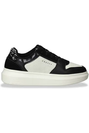 Cruyff Tennis court black white Leerlook Dames