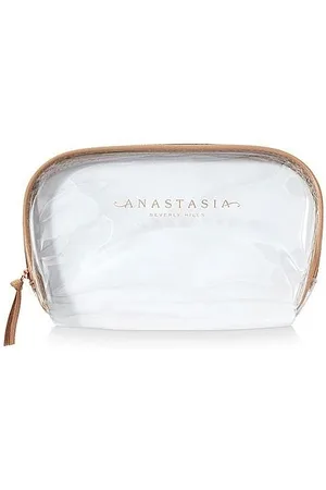 Anastasia Zipper Pouch - Clear PVC/Gold Trim