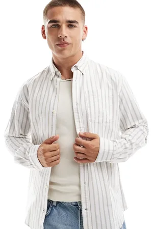 JACK & JONES Overhemd met beige strepen