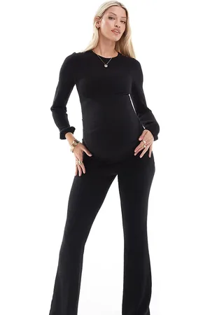 Mama;licious Mamalicious Maternity - Top van getextureerde jersey met lange mouwen in , deel van co-ord set