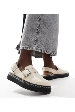 London Rebel Robin - Slingback muiltjes in zandkleur