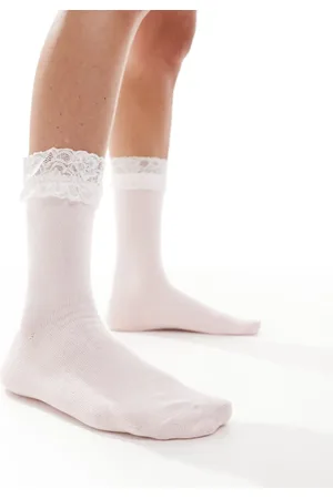VERO MODA Sokken met kanten ruches in